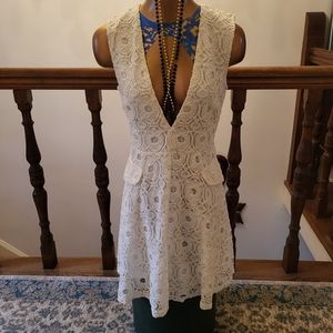 White eyelet dress size small